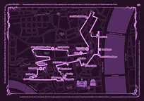 plan du parcours de la balade des pentes de la Croix-Rousse