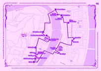 plan du parcours de la balade le long de la Saône