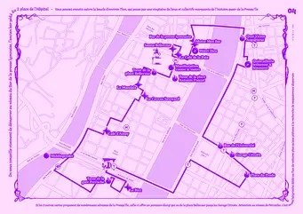 plan du parcours de la balade autours de la Presqu'île